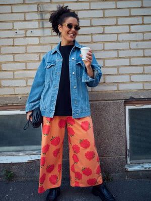 Raspberry culotte pants