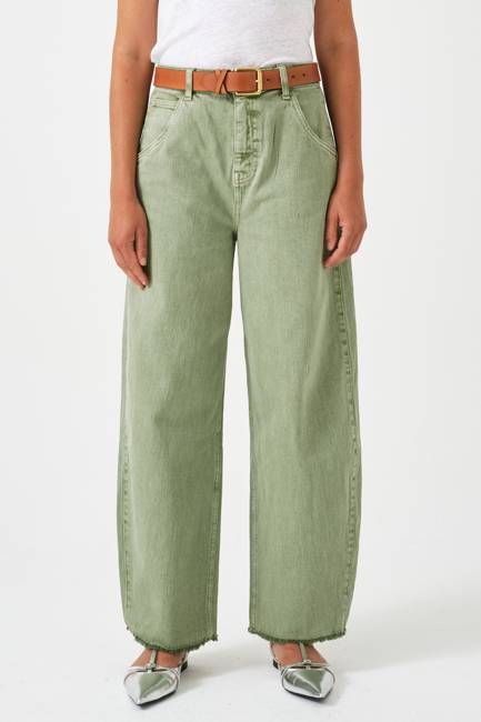 Bo Barrel Leg Jean in Vintage Moss