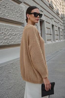Knitted chevron sweater