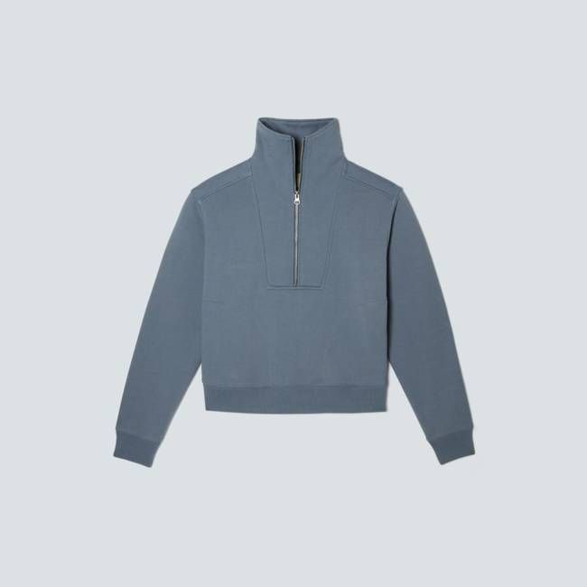 The Track Half-Zip | Faded Blue