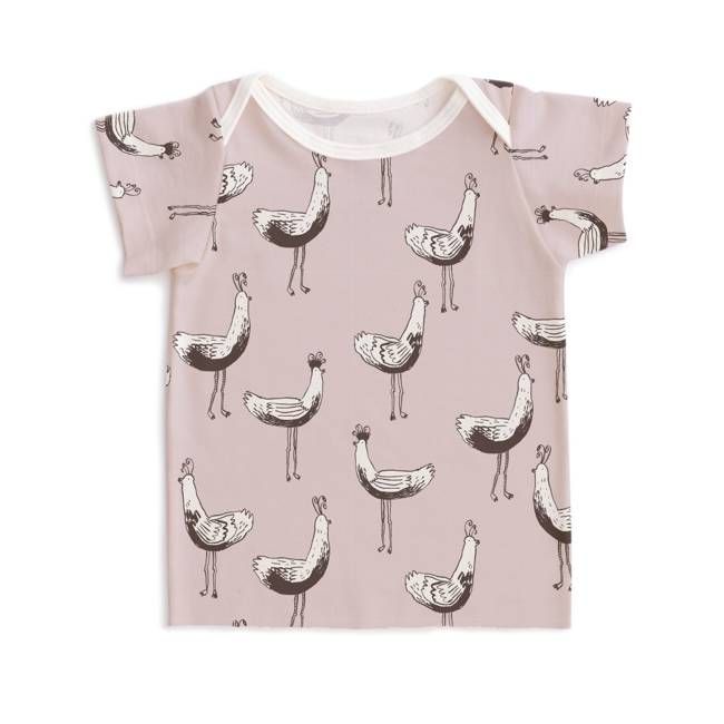 Short-Sleeve Lap Tee - Bird Parade Pink