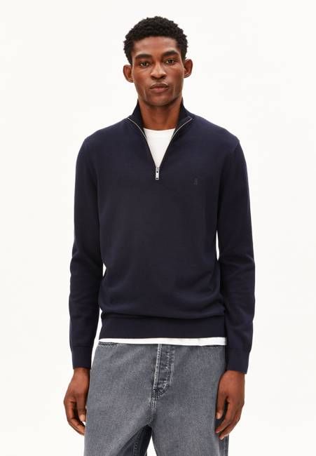 FAABES HALF ZIP KNIT SWEATER | night sky