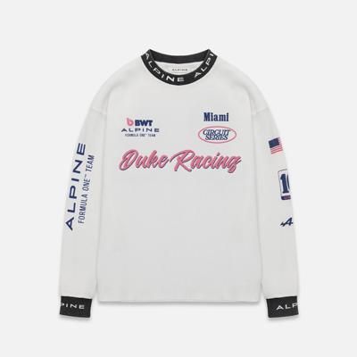 Alpine Formula One Team Vintage White Waffle Long-Sleeve