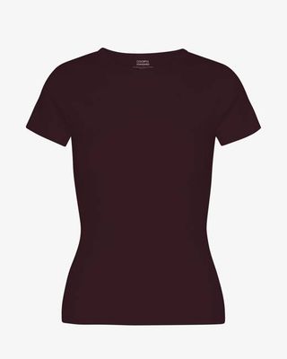 Organic Rib T-Shirt - Oxblood Red