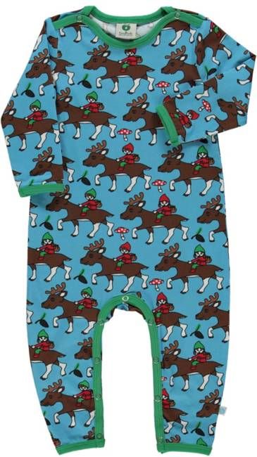 Long-sleeved baby suit with reindeer