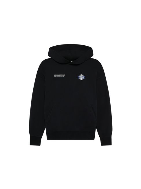 Mens Coral Gardeners Midweight Hoodie—Black