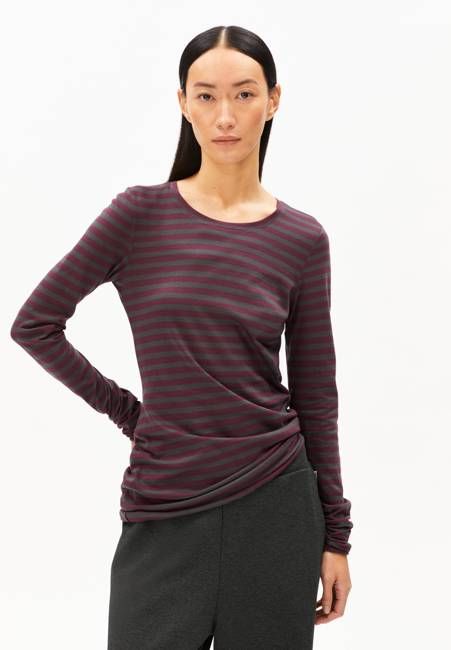 EINIAARA STRIPES | dark cranberry-dark steel