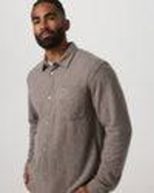 Long Sleeve Altitude Wool Shirt - Relaxed | Phantom Grey | Vuori