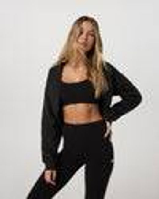 Restore Shrug | Women's Washed Black Cropped Sweatshirt | Vuori