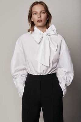 Exaggerated Bow Blouse - Resale | White