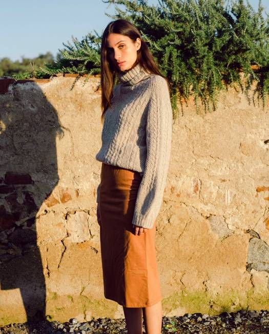 Pam Organic Cotton Skirt In Tan