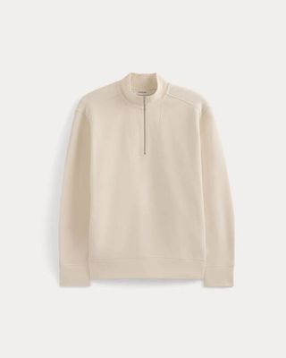 Lightweight Terry Zip Pullover | Parchment