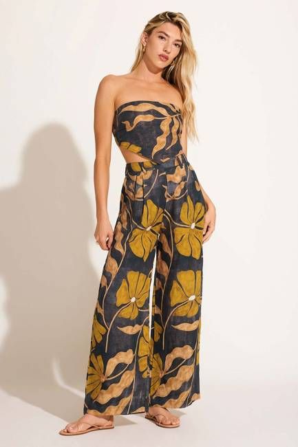 The Getaway Pant - Kelp Flower EcoLinen