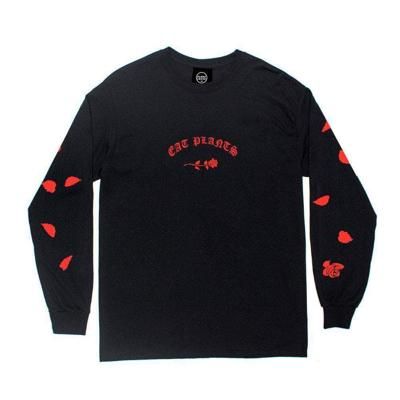 Eat Plants Scattered Roses - Long Sleeve - Black