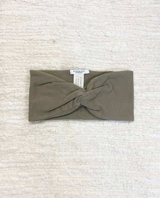 Anjalina Organic Cotton Headband In Lichen