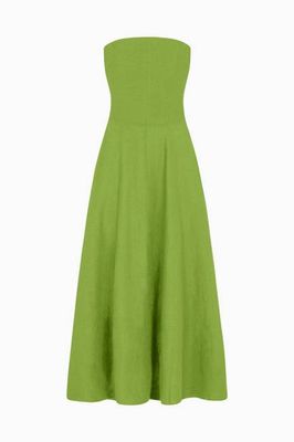 The Chiara Maxi Bandeau Dress in apple green