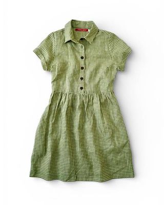 No.23 Collared, Knee Length Linen Dress in Wimbledon