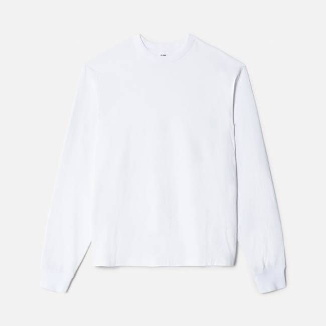 Long Sleeve Boyfriend Tee - Optic White