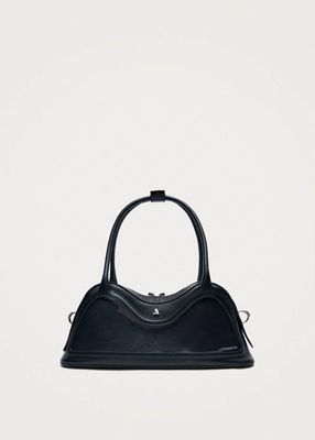 Hilma Vinyltasche aus schwarzem Leder