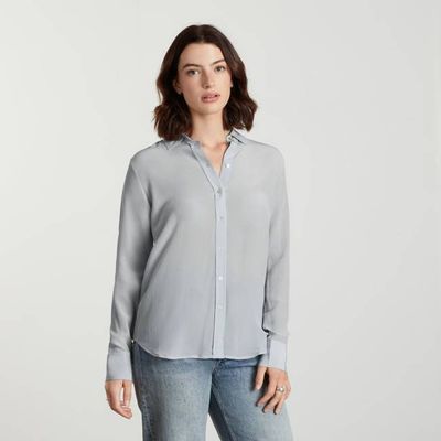 The Must-Have Shirt in Washable Silk | Sky