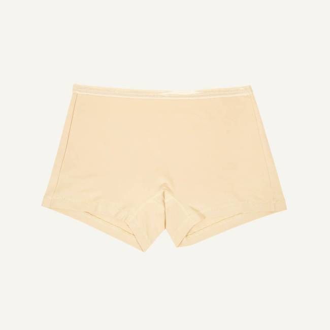 Organic Cotton Mid-Rise Shortie in Wheat