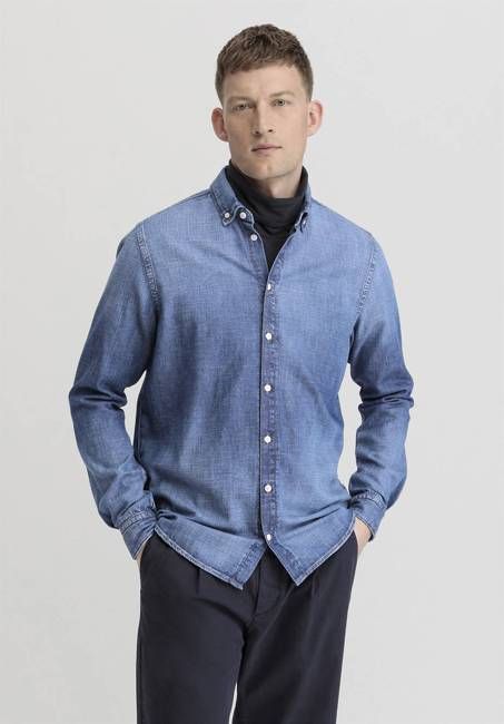 Jeans shirt regular made of pure organic denim