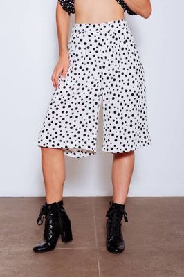 Blair Upcycled Maxi Shorts, Wht/Blk