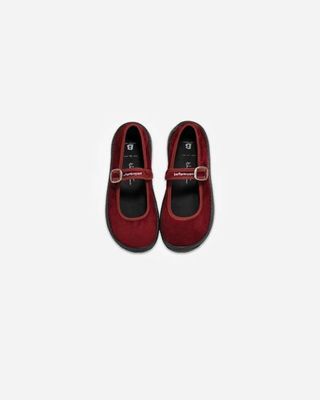 Burgundy Barefoot Ballerina - Mary Jane