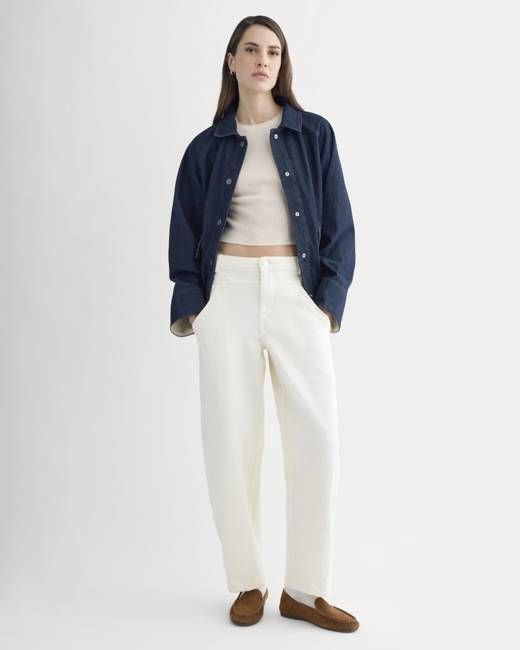 Double-Stitch Barrel Pant | Bone