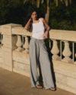 Trestles Twill Wideleg – Women's Slate Rock Trouser Pants – Pants – Vuori