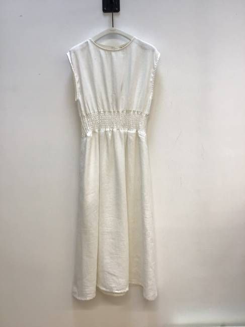 Ottillie-May Linen Dress in Snow White Sample