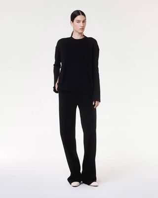 Luxe Seamed Lounge Pant | Black