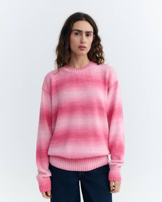 Oversize pink striped sweater Cosmo