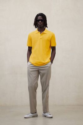 TEDAN YELLOW PIQUÉ POLO SHIRT