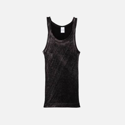 Ribbed Tank - Black Foil