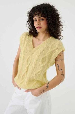 Laimė: Butter Yellow Silk & Mohair Vest