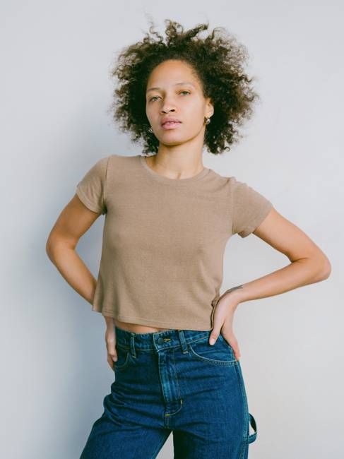 Lou Tee, Regen Silk Noil Jersey, Tea