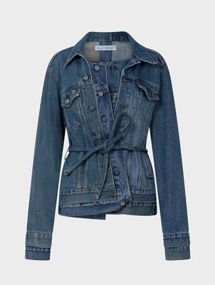 Ridley Double Denim Jacket Mid Blue