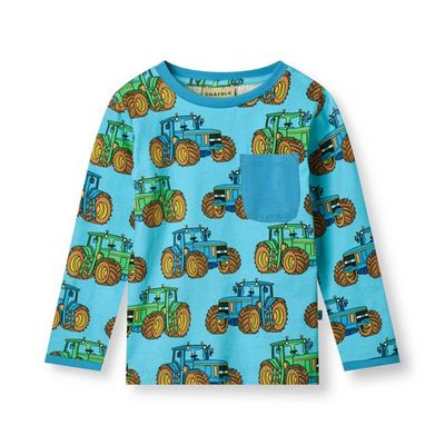 Long-sleeved top with tractors