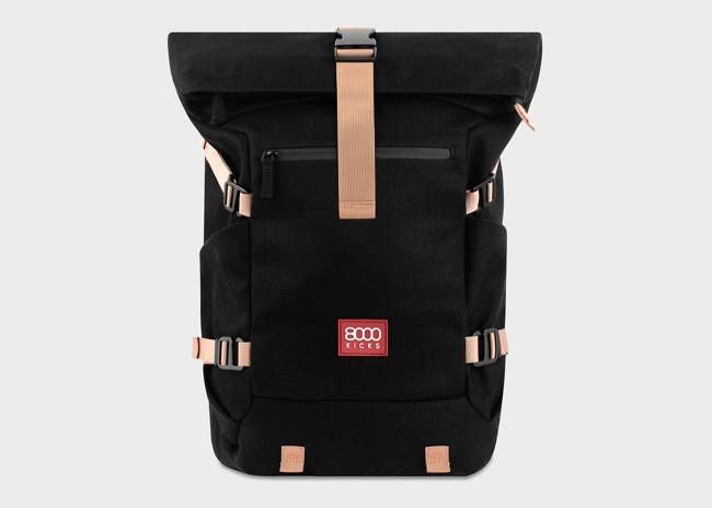 Nomad Hemp Rolltop Backpack in Black