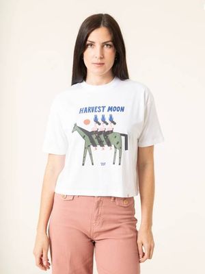 HARVEST MOON OVERSIZE WHITE T-SHIRT