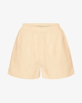 Women Organic Twill Shorts - Soft Yellow