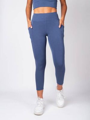 PlantTec™ Organic Crop/Petite Leggings | Blueberry