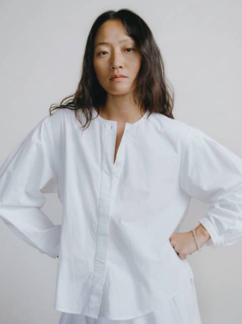 Cairo Shirt, Organic Batiste, Natural