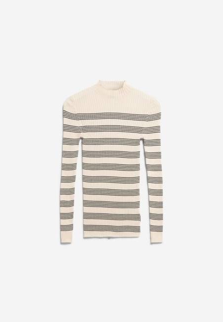 ALAANIA GESTREIFTER STRICKPULLOVER