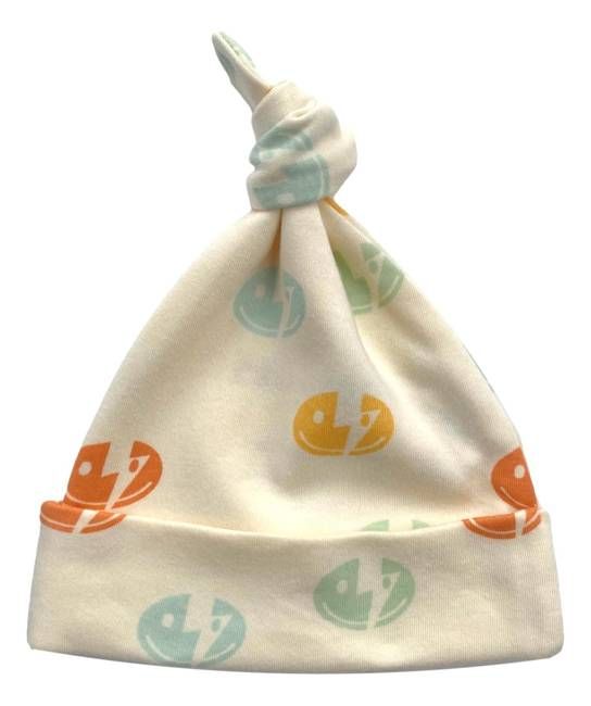 GOTS Certified Organic Cotton Hat - Smiley Bolts