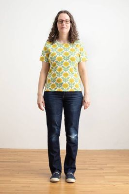 Austin Top - Sunflowers Green