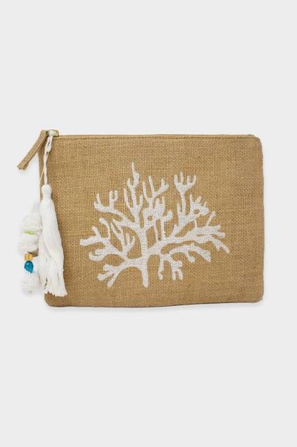 Coral Clutch | Natural/White