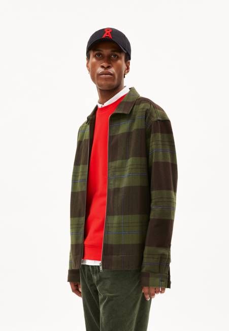 LAVAAS CHECK | dark swamp-light carbon green