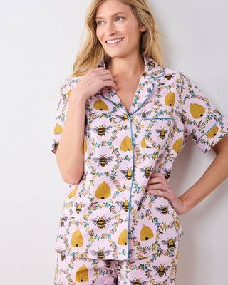 Sweet Bee - Short PJ Set - Pink Petal